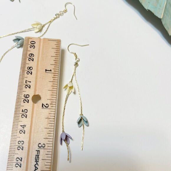 Flower drop earrings #76 - Picture 4 of 5